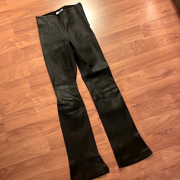 & Other Stories Fitted Leather Trousers with Slit - NWT - Picture 5 of 5